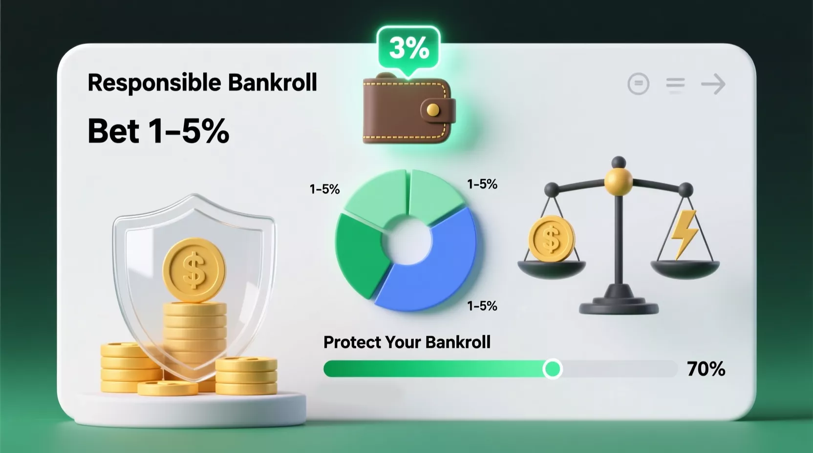 Bankroll management strategie met 1-5% inzet regel voor verantwoord wedden
