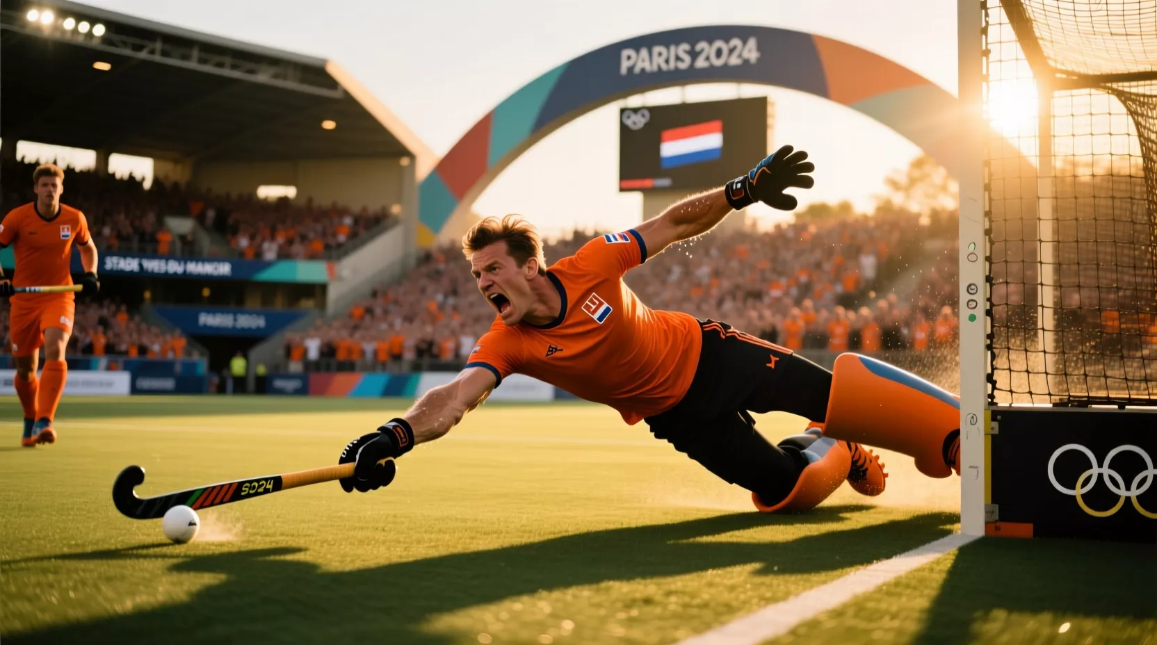 Pirmin Blaak maakt cruciale redding tijdens shoot-outs in de finale van Parijs 2024